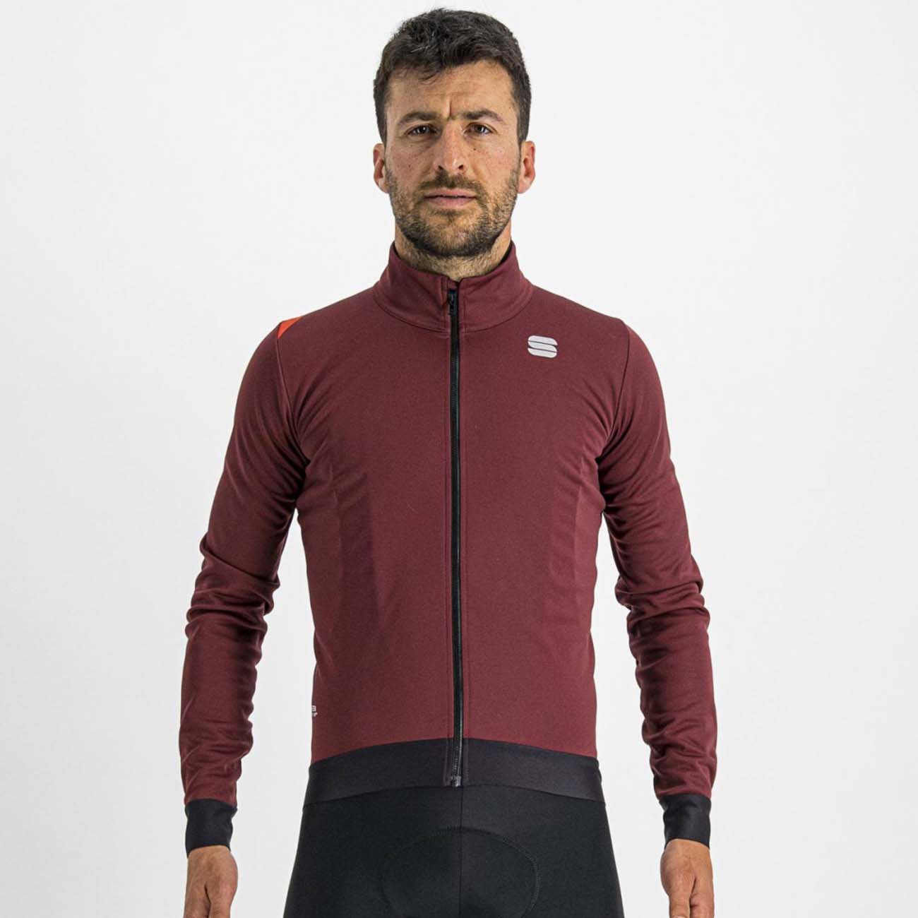 
                SPORTFUL Cyklistická vetruodolná bunda - FIANDRE PRO MEDIUM - čierna/červená L
            