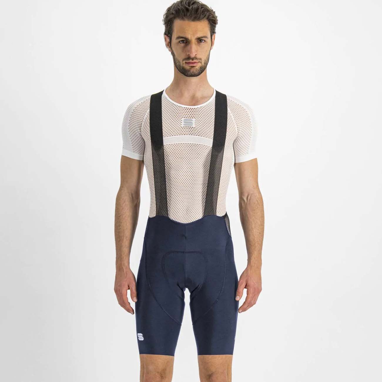 SPORTFUL Cyklistické nohavice krátke s trakmi - CLASSIC - modrá