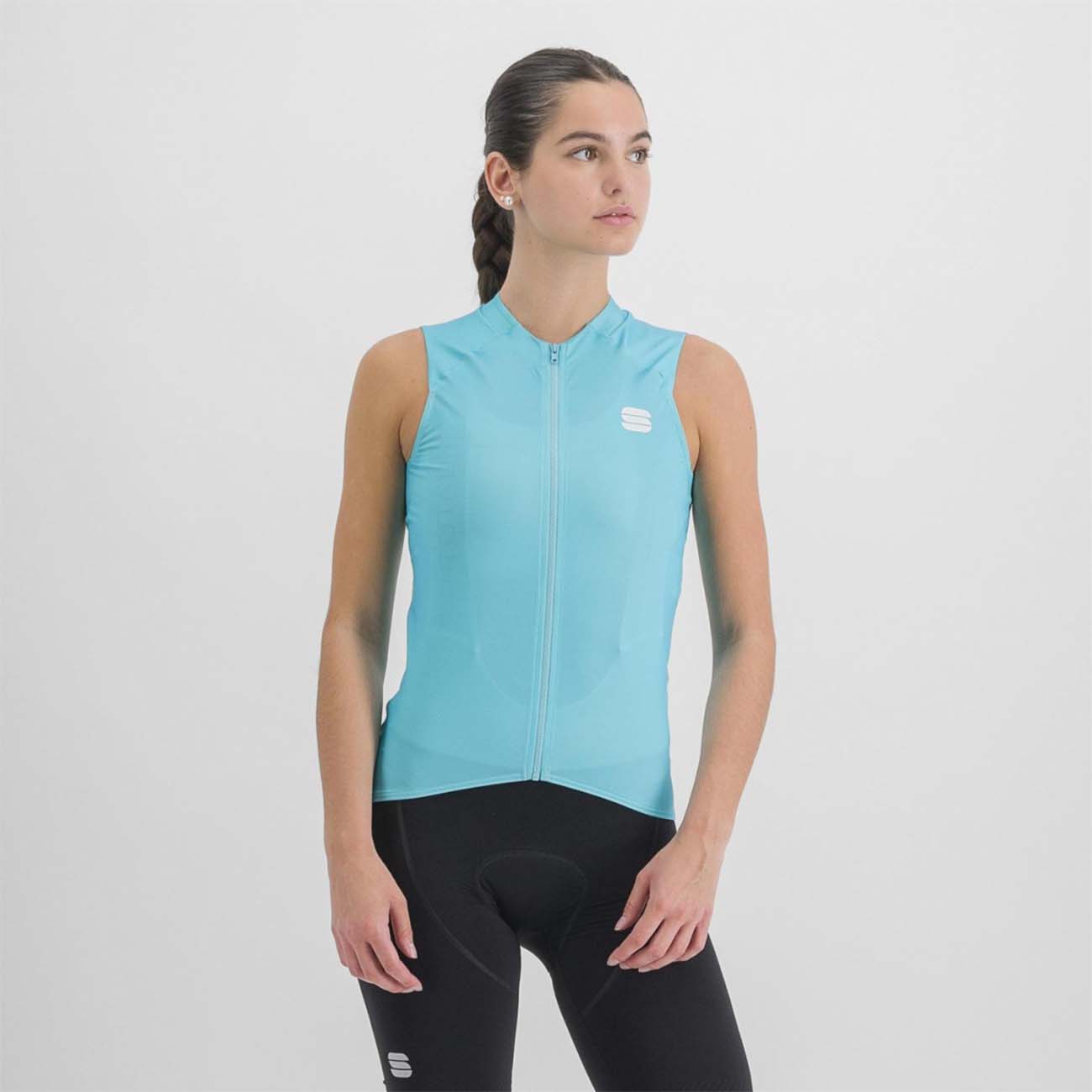 SPORTFUL Cyklistický dres bez rukávov - MATCHY LADY - svetlo modrá