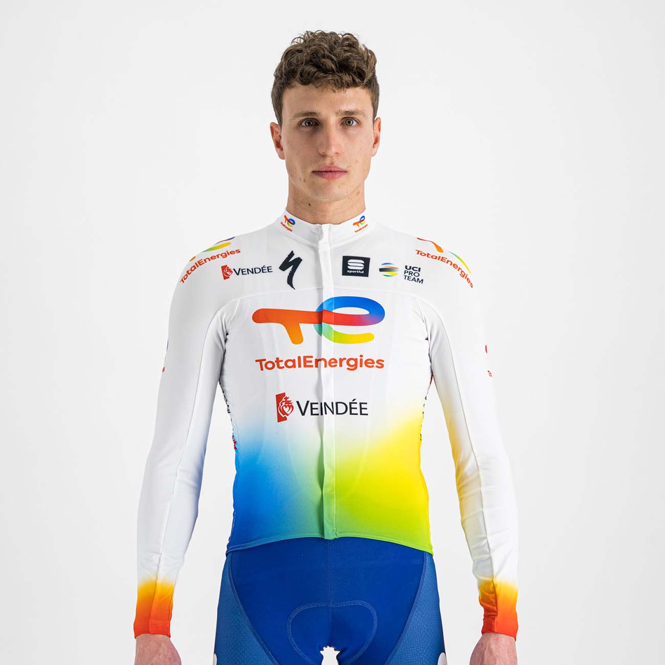 
                SPORTFUL Cyklistický dres s dlhým rukávom zimný - TOTAL ENERGIES 2022 - žltá/oranžová/modrá/biela L
            