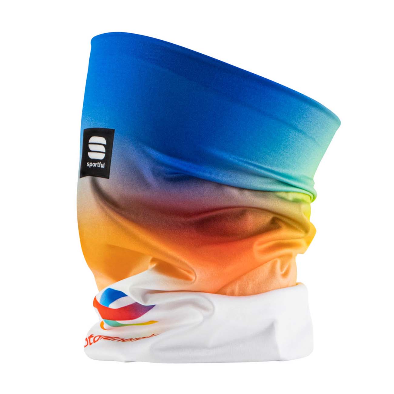 SPORTFUL Cyklistický nákrčník - TOTAL ENERGIES 2022 - oranžová/biela/modrá/žltá