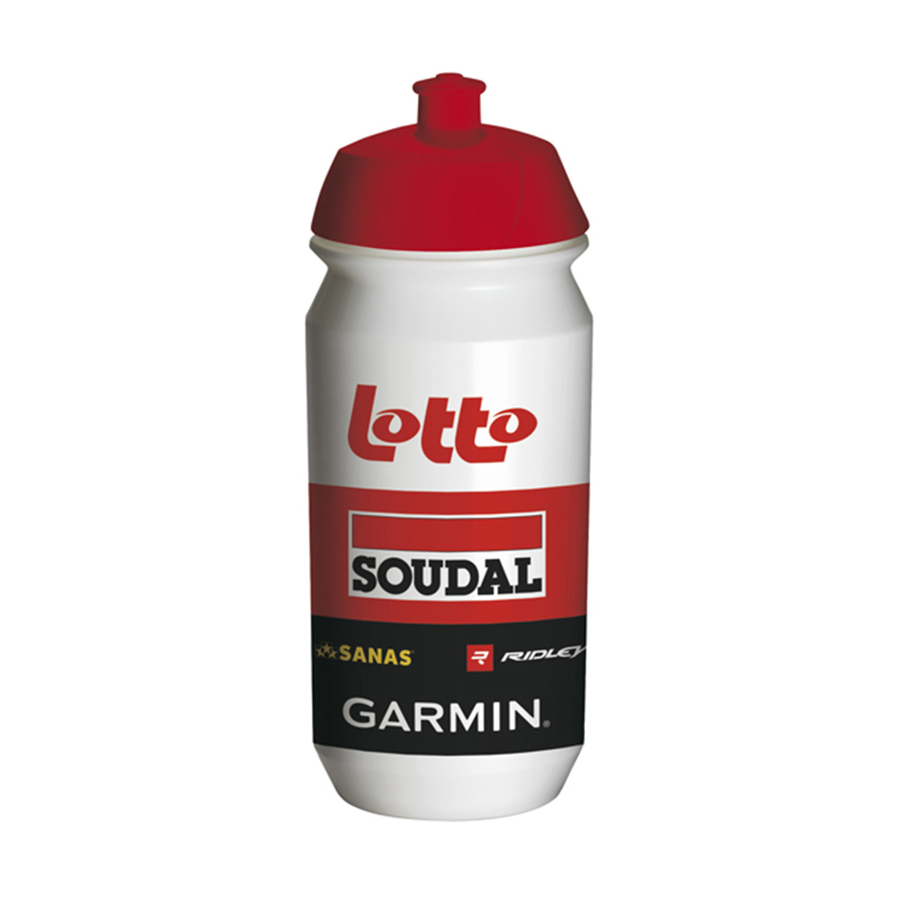 E-shop TACX Cyklistická fľaša na vodu - LOTTO SOUDAL - biela/červená