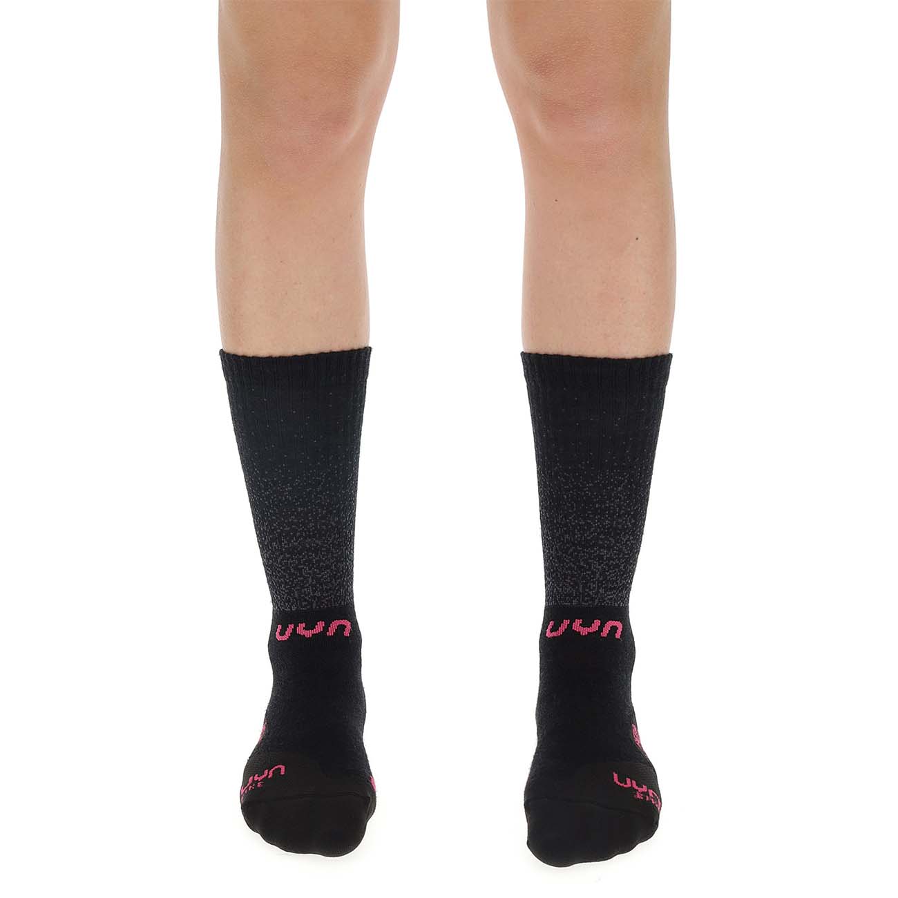
                UYN Cyklistické ponožky klasické - AERO WINTER LADY - čierna/ružová
            