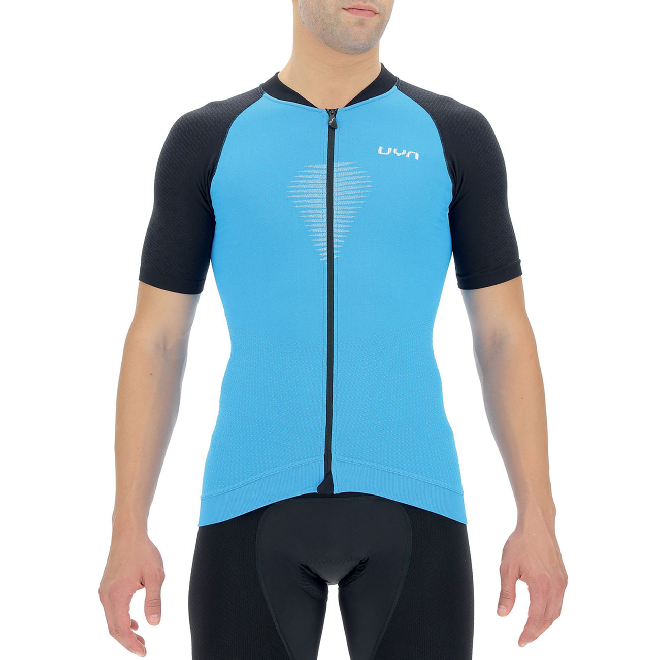 UYN Cyklistický dres s krátkym rukávom - BIKING GRANFONDO - modrá/čierna