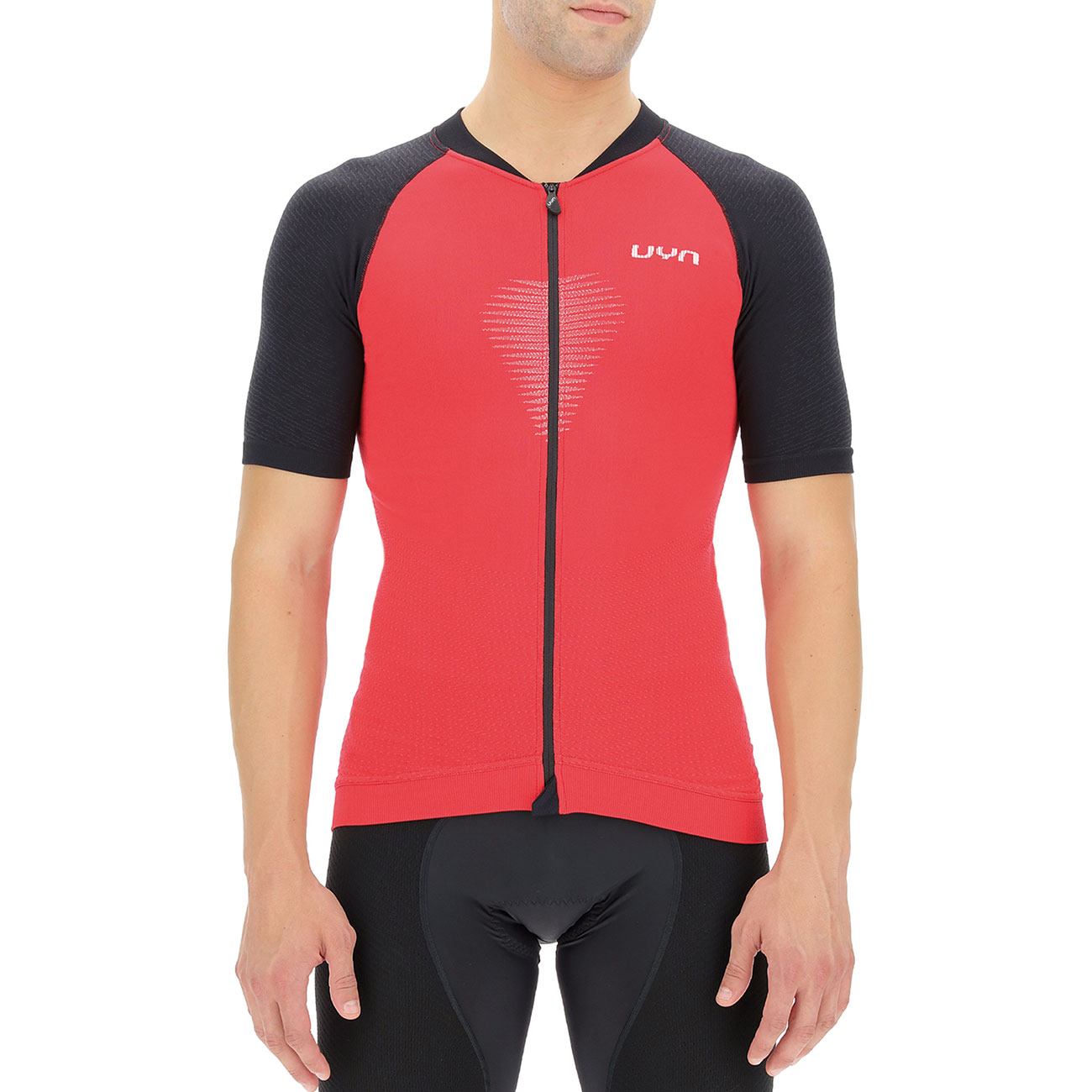 
                UYN Cyklistický dres s krátkym rukávom - BIKING GRANFONDO - čierna/červená 2XL
            