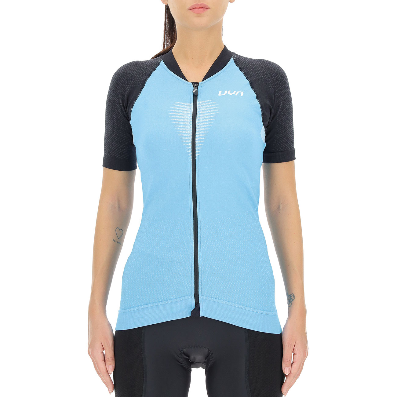 
                UYN Cyklistický dres s krátkym rukávom - GRANFONDO LADY - čierna/modrá/svetlo modrá/antracitová M
            
