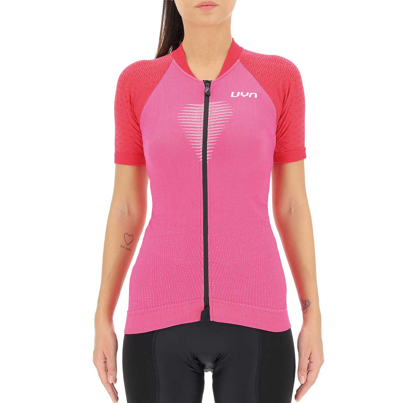 UYN Cyklistický dres s krátkym rukávom - GRANFONDO LADY - ružová XL