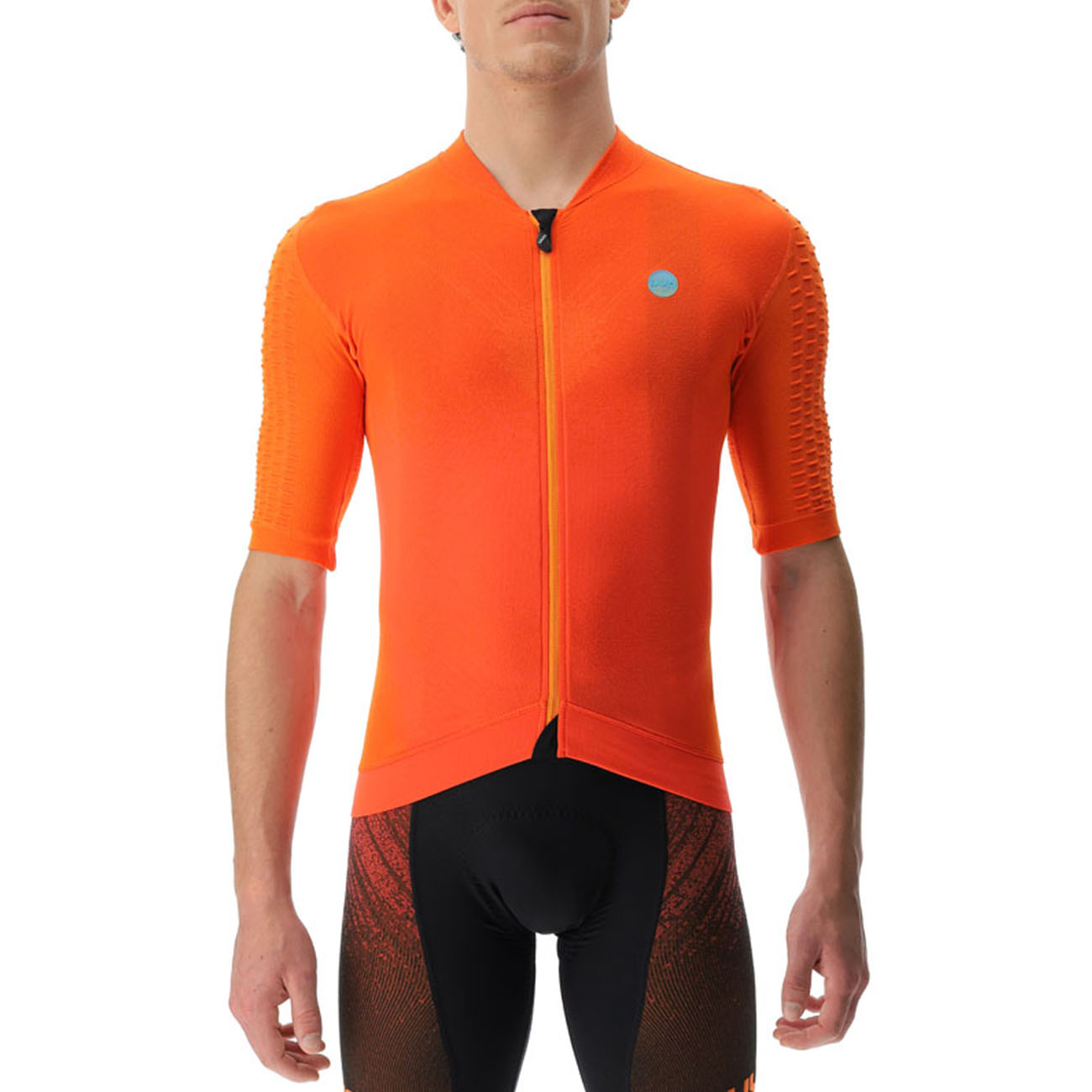 
                UYN Cyklistický dres s krátkym rukávom - BIKING AIRWING - oranžová/čierna L
            