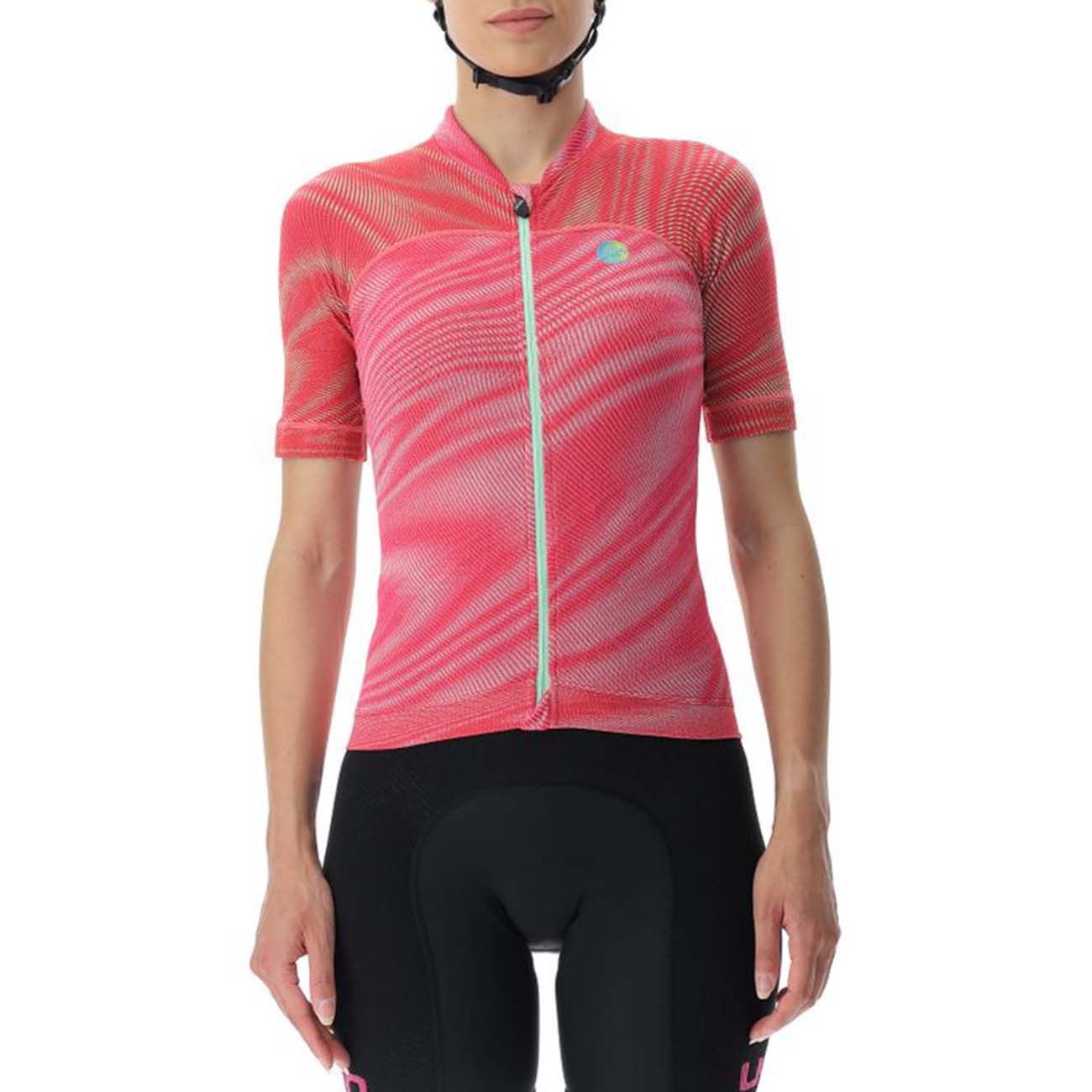
                UYN Cyklistický dres s krátkym rukávom - BIKING WAVE LADY - ružová/čierna S
            