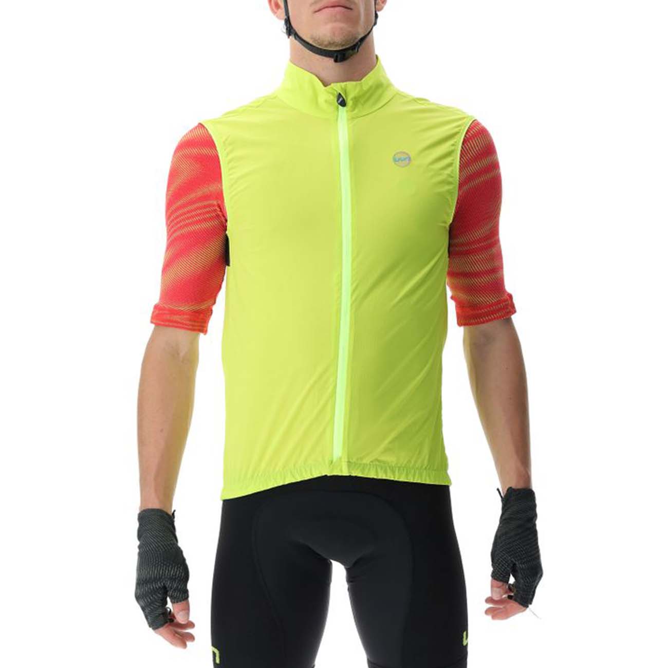 
                UYN Cyklistická vetruodolná bunda - ULTRALIGHT WIND - čierna/žltá XL
            