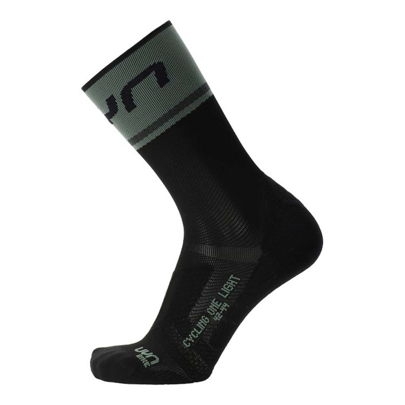 
                UYN Cyklistické ponožky klasické - ONE LIGHT - čierna/zelená 45-47
            
