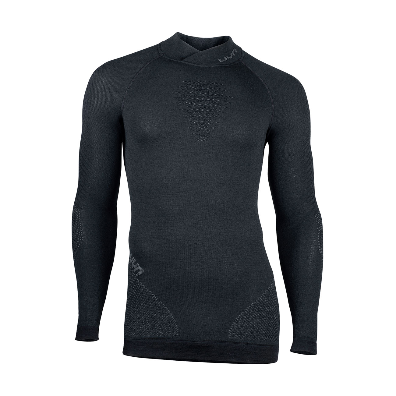 
                UYN Cyklistické tričko s dlhým rukávom - FUSYON MERINO - čierna/šedá L-XL
            