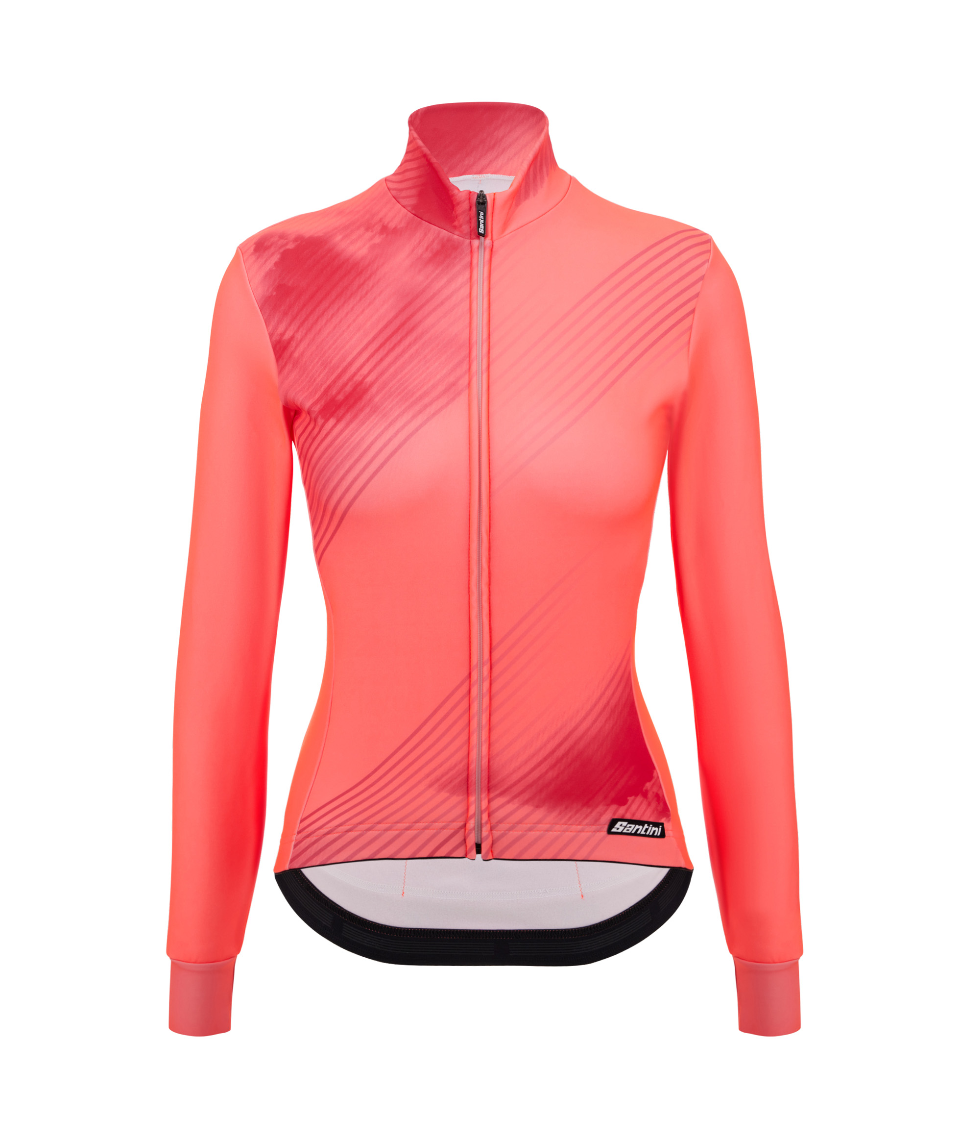 SANTINI Cyklistický dres s dlhým rukávom zimný - PURE DYE - ružová